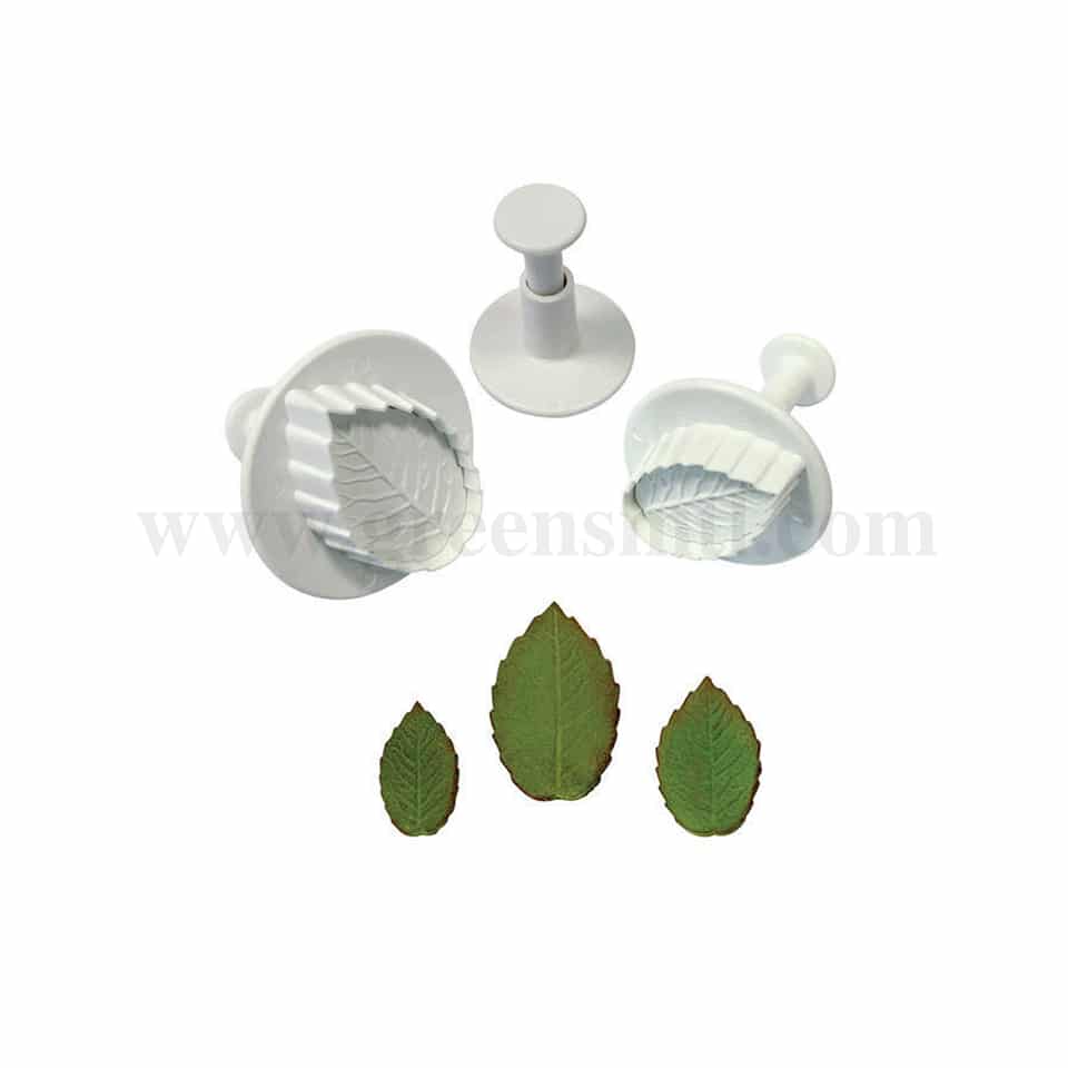 PME Foliage Plunger Cutters - Small Veined Rose Leaf 25mm