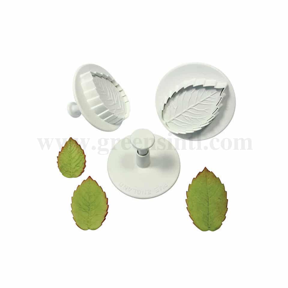 PME Foliage Pluger Cutters - XL Veined Rose Leaf 45mm