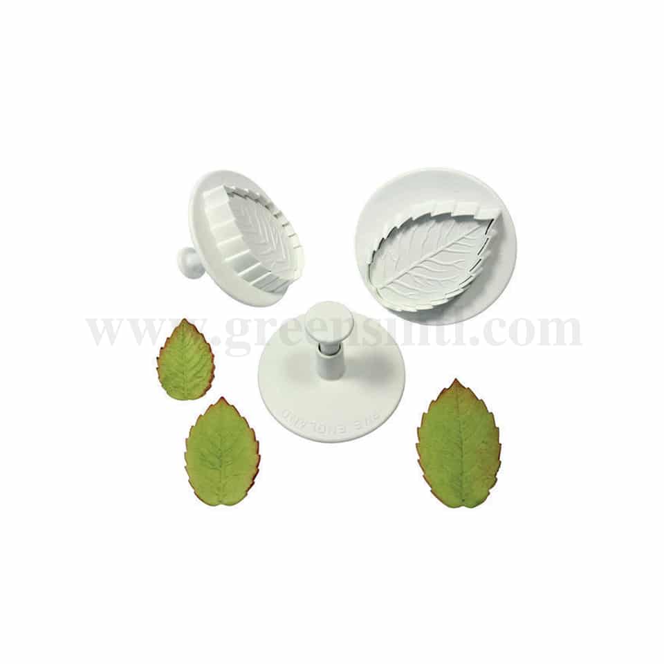 PME Foliage Plunger Cutters - XXL Veined Rose Leaf 50mm
