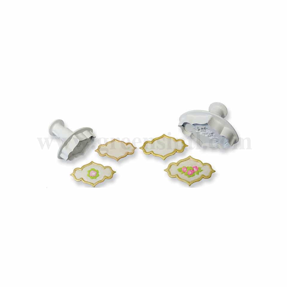 PME Creative Plaque Rose, Rose Spray & Plain Set of 4