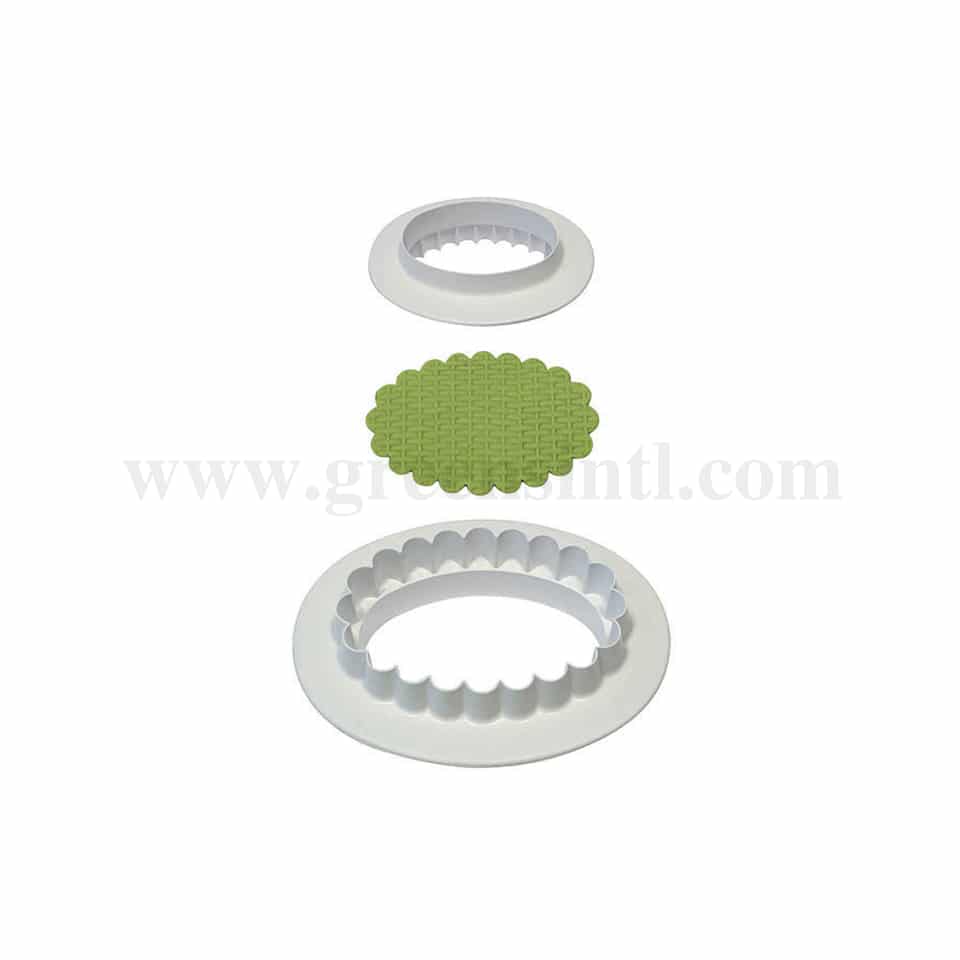 PME Plain & Fluted Oval Double Sided Cutter 165 mm