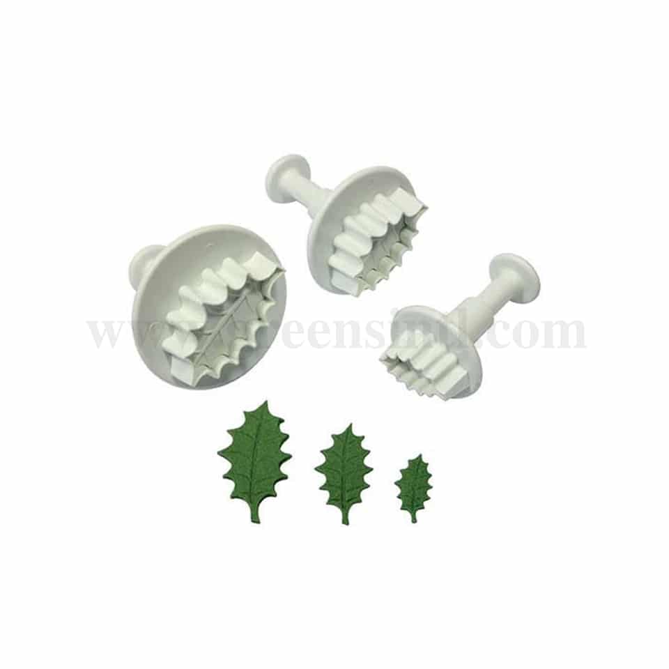 PME Foliage Plunger Cutters - Small Veined Holly Leaf 23mm