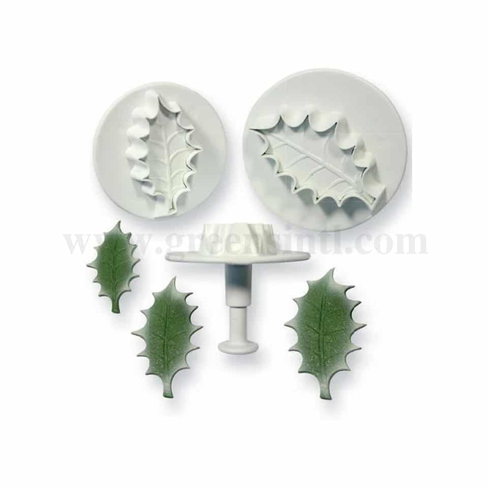 PME Foliage Plunger Cutters - XXXL Veined Holly Leaf 57mm