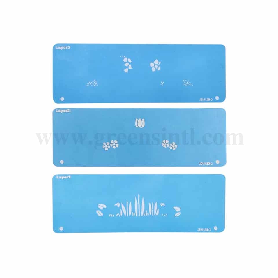 JEM Stencil Floral Spring Scene (Layered) 190 mm x 65 mm