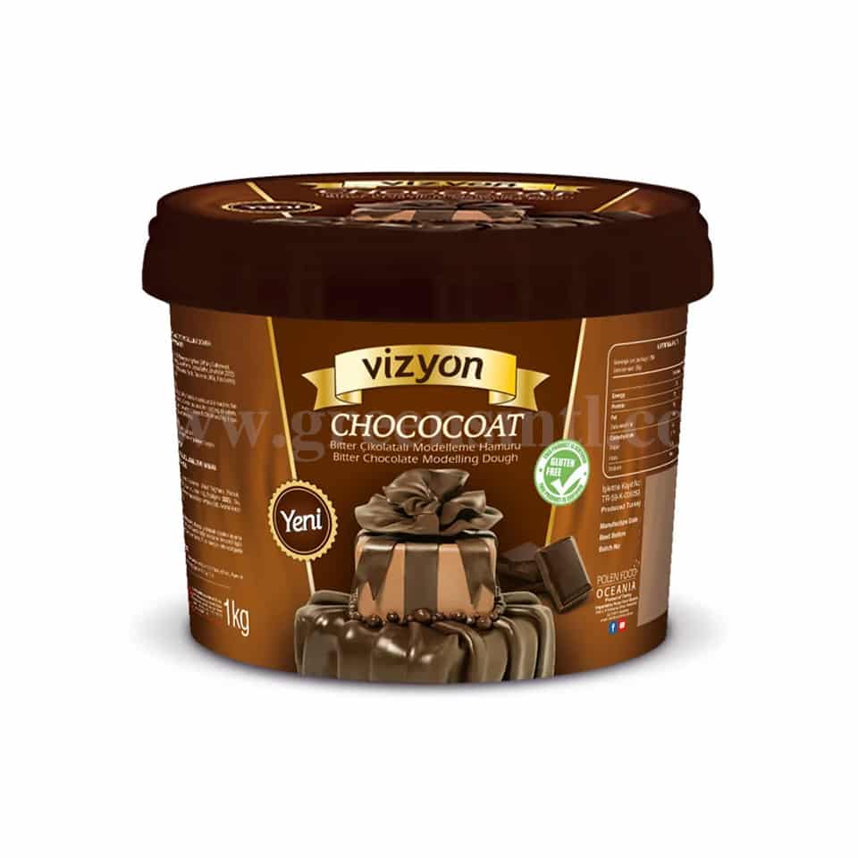 VIZYON Dark (Bitter) Chocolate Modelling Paste 1kg
