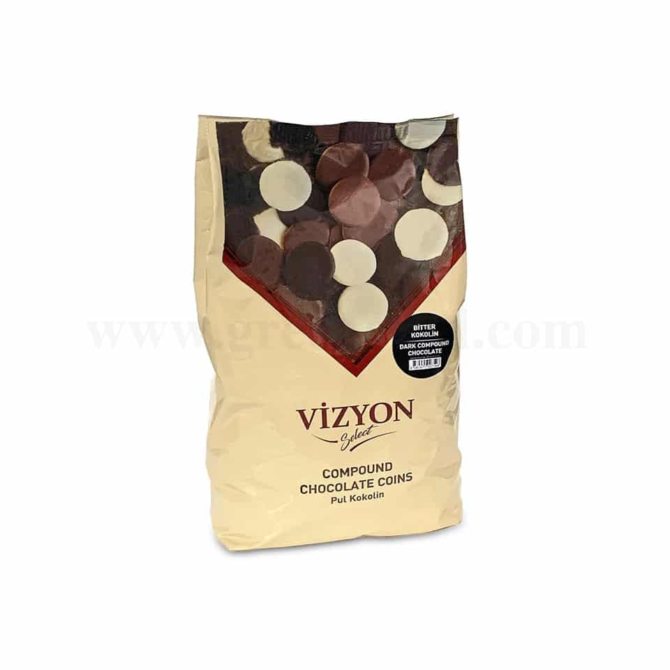 VIZYON SELECT Dark (Bitter) Compound Chocolate Coins 2.5 Kg