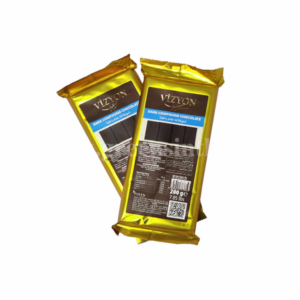 VIZYON SELECT Dark (Bitter) Compound Chocolate Block 200 gx10