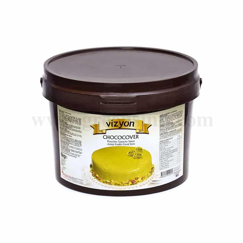 VIZYON Chococover Pistachio Ganache Sauce 6 Kg