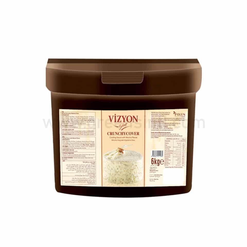 VIZYON White Coating Sauce with Mocha Pieces 6 Kg