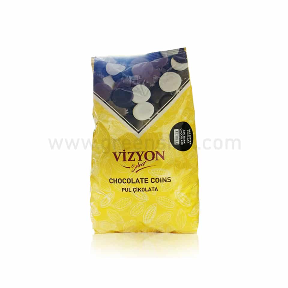 VIZYON SELECT Dark Couverture Chocolate Coins 63%- 2.5 Kg