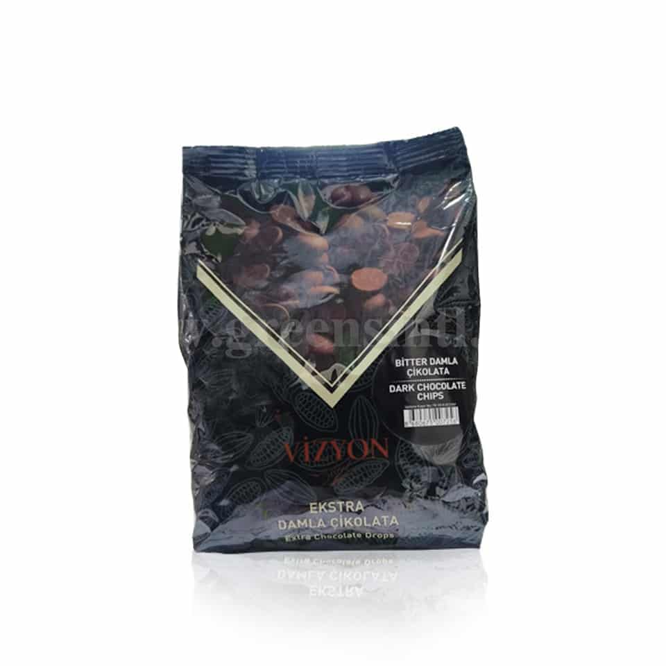 VIZYON Extra Bitter Couverture Chocolate Drops 1 Kg