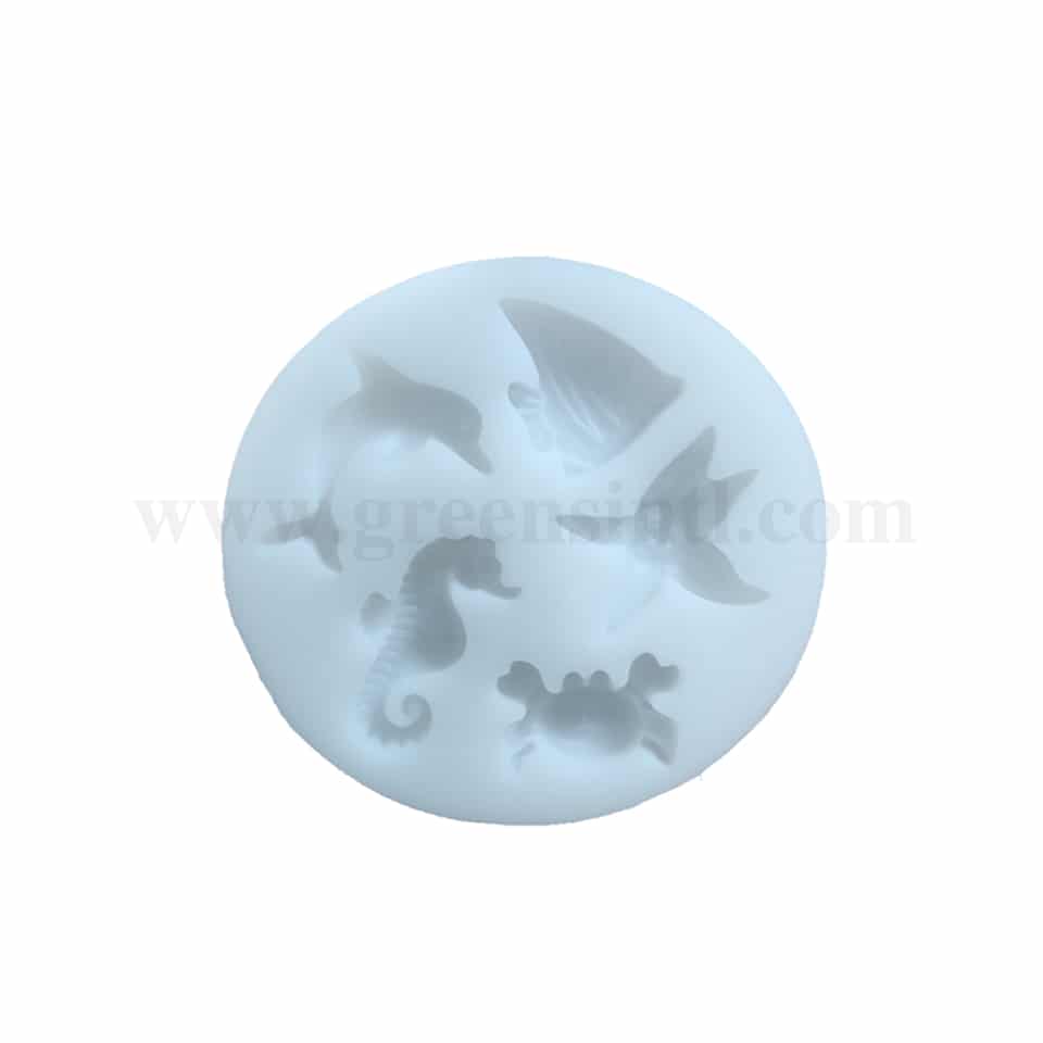 GREENS Silicone Mould Sea Animals-Fish,Star Fish,Crab ,Sea Horse,Dolphin