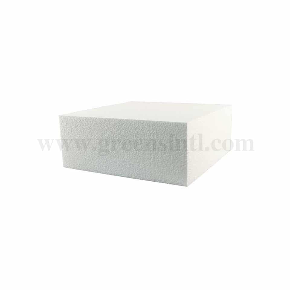 GREENS Styrofoam Pillar for Dummy Cakes Square 300 x 300 x h 150 mm