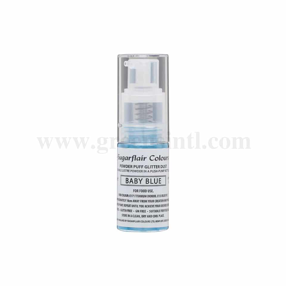SUGARFLAIR Powder Puff Glitter Dust Baby Blue -10g