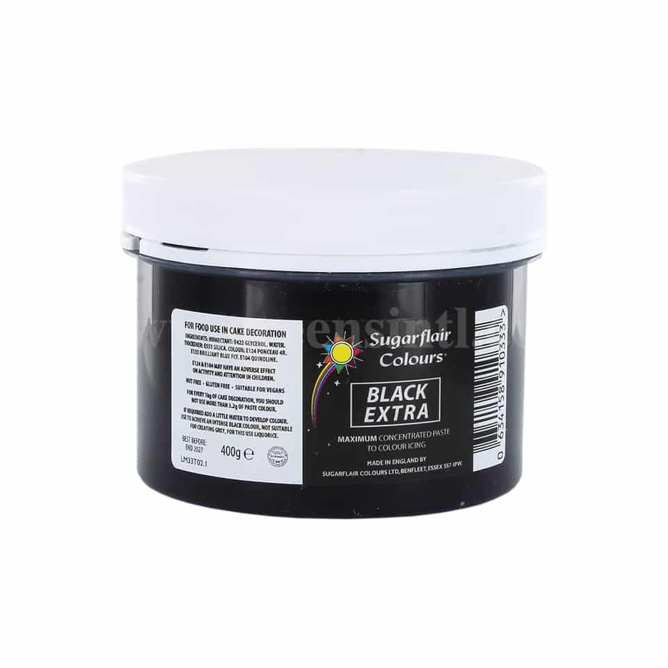 SUGARFLAIR Maximum Concentrated Paste Colour Black Extra 400g