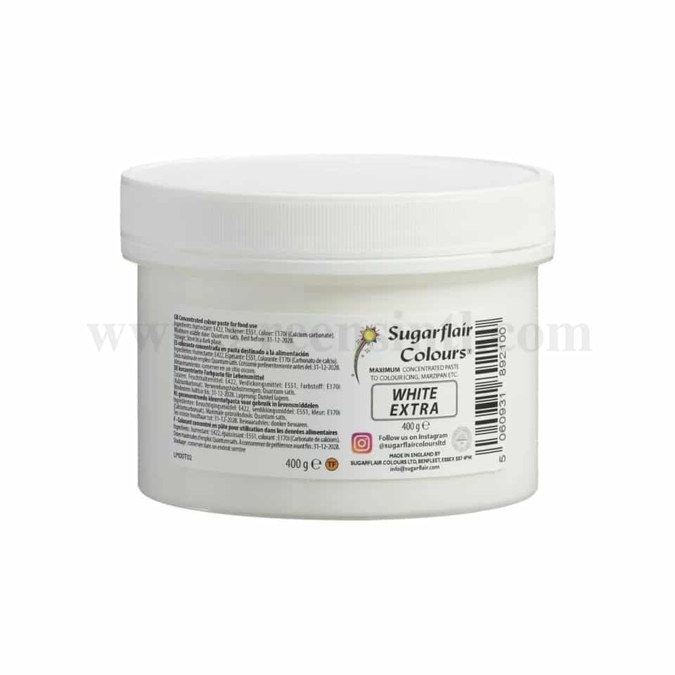 SUGARFLAIR Maximum Concentrated Paste Colour Extra White 400g