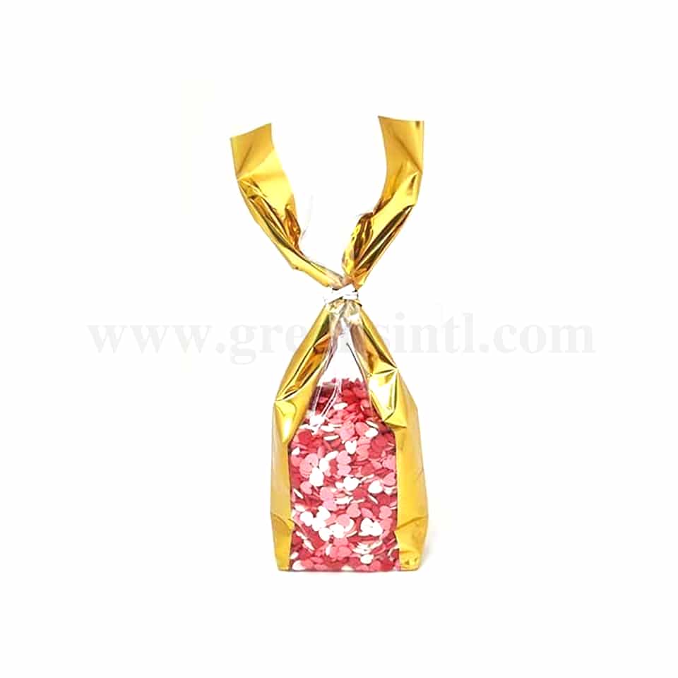 GREENS Cellophan Bag Gold Large Bandes 220 x 100 mm-100 Pcs