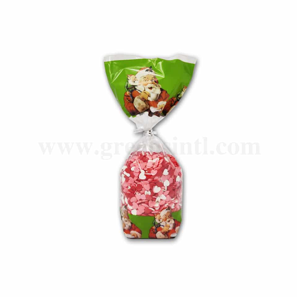 GREENS Cellophan Cookies Bag Santa Claus 305 x 140 mm-100 Pcs