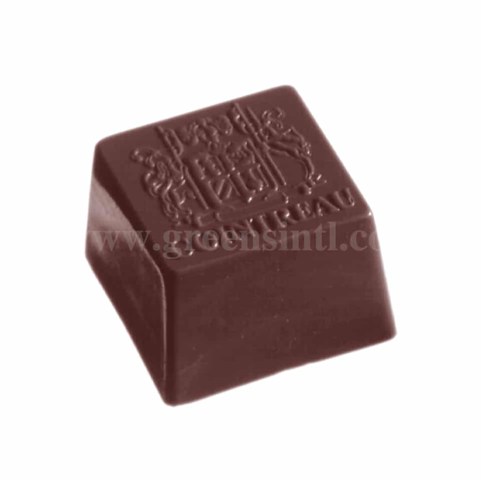 CHOCOLATE WORLD Polycarbonate Chocolate Mould Cointreau Square 27 x 27 x h 18 mm