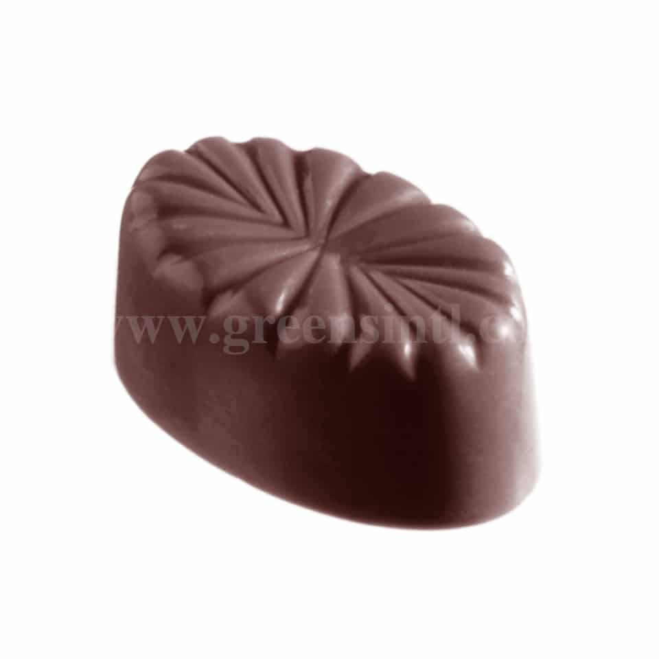 CHOCOLATE WORLD Polycarbonate Chocolate Mould French Oval 35 x 22 x h 15 mm