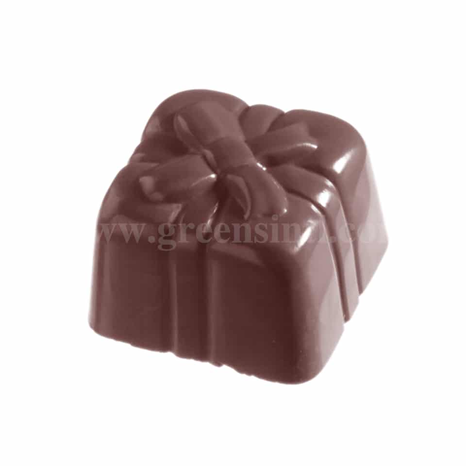 CHOCOLATE WORLD Polycarbonate Chocolate Mould Present Box Small 25 x 24,5 x h 16 mm