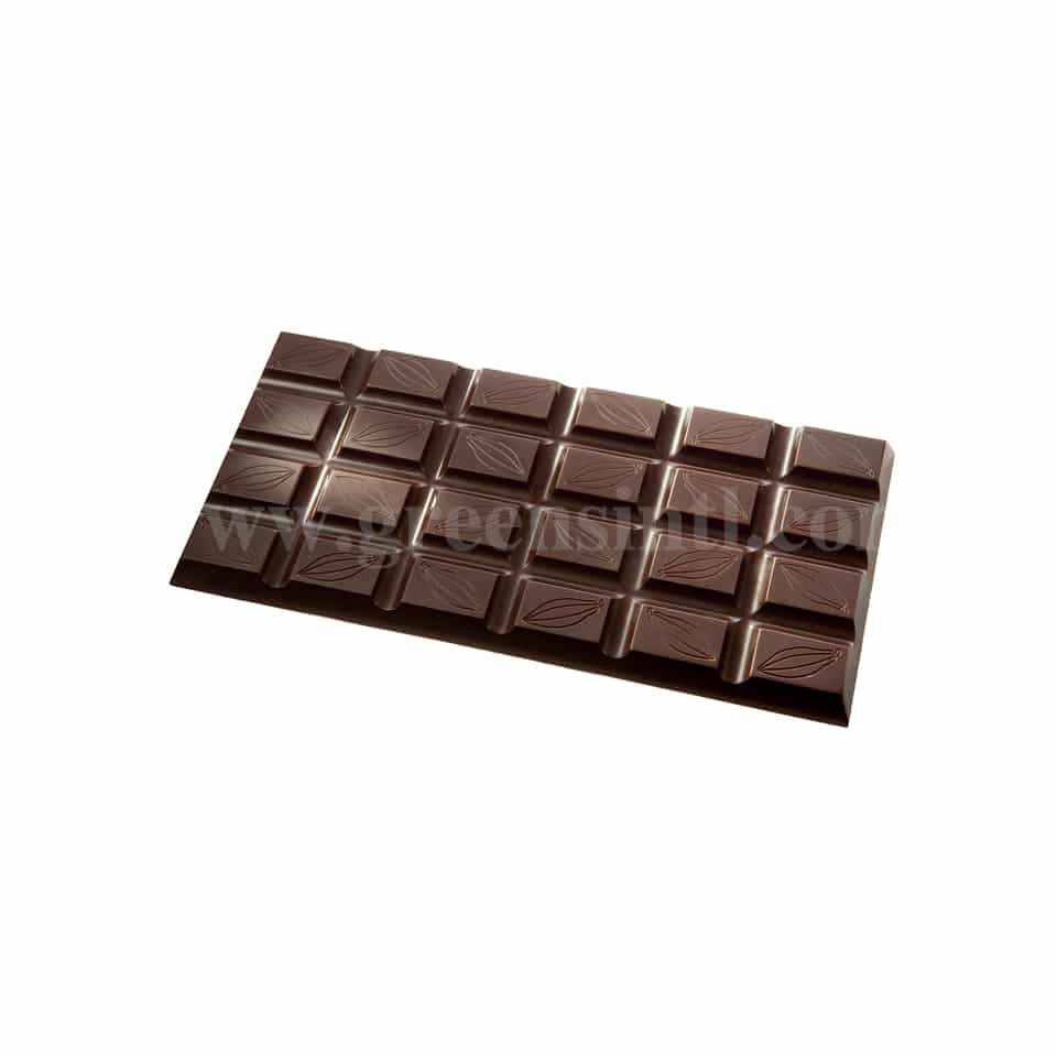CHOCOLATE WORLD Polycarbonate Chocolate Mould Tablet Cocoa Bean 156 x 77 x h 8 mm