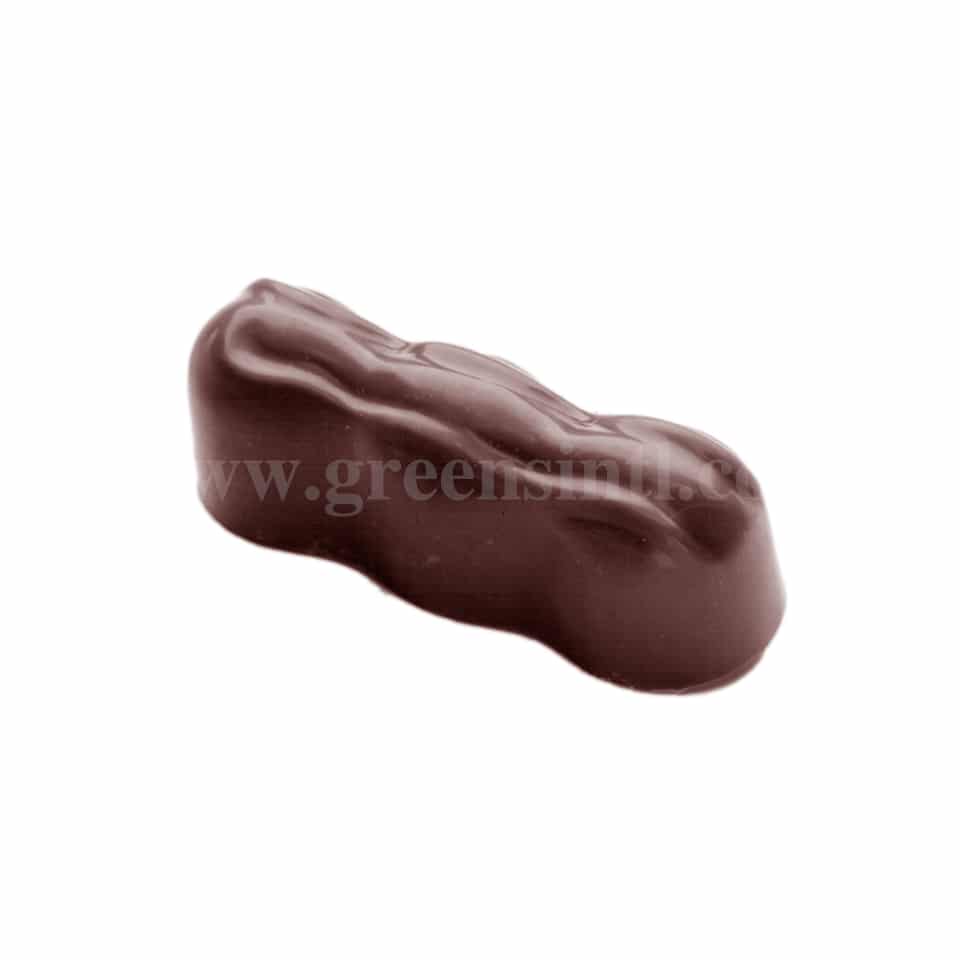 CHOCOLATE WORLD Polycarbonate Chocolate Mould Tripple Nut 52 x 18 x h 18 mm