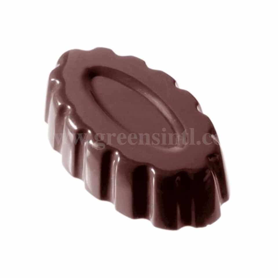 CHOCOLATE WORLD Polycarbonate Chocolate Mould Marie Jose Oval 52 x 29 mm