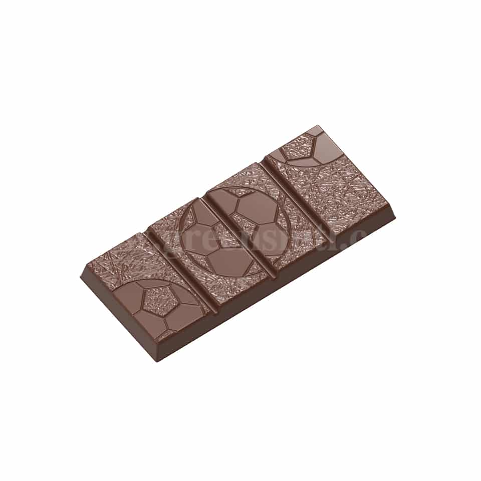 CHOCOLATE WORLD Polycarbonate Chocolate Mould Tablet Football 114 x 50 x h 9.5 mm