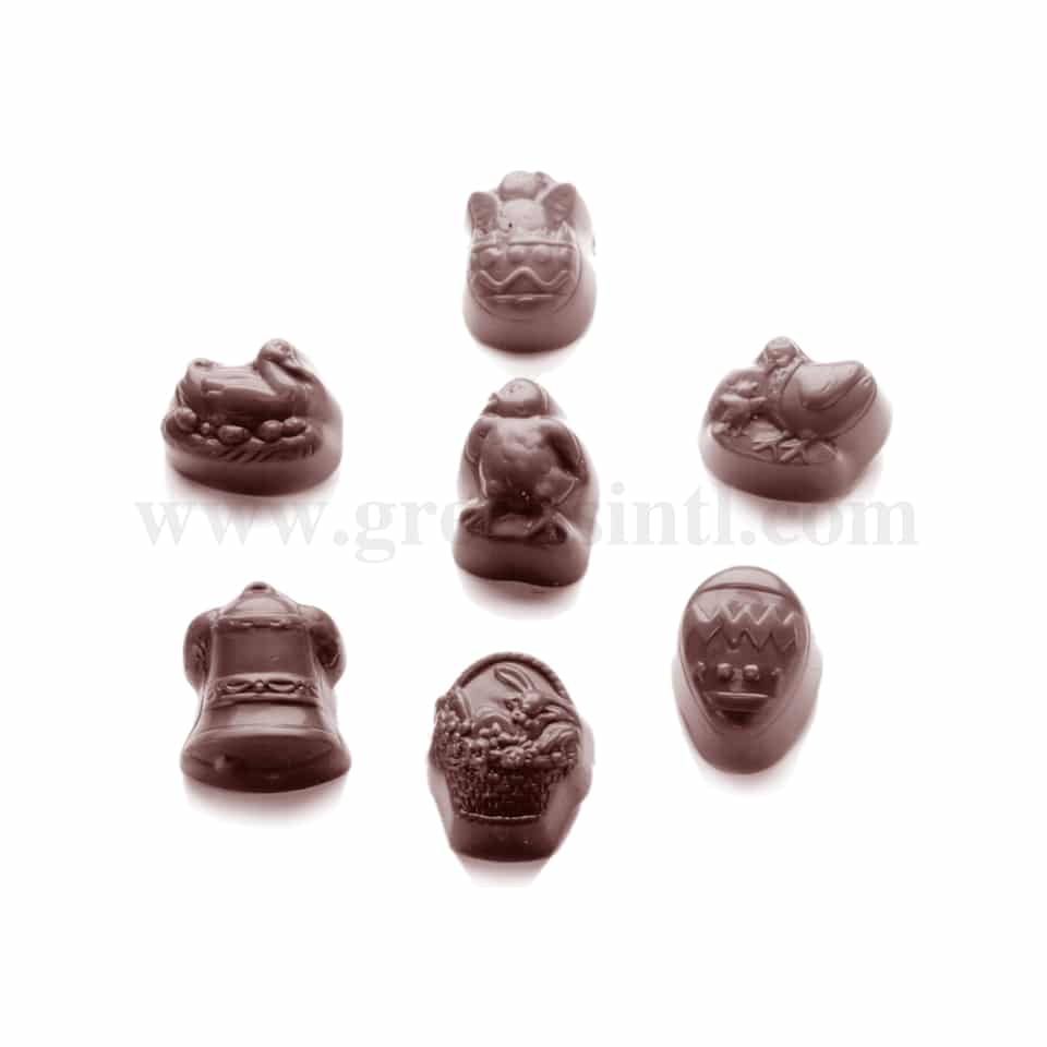 CHOCOLATE WORLD Polycarbonate Chocolate Mould Easter Range 7 Fig-37 x 27 mm