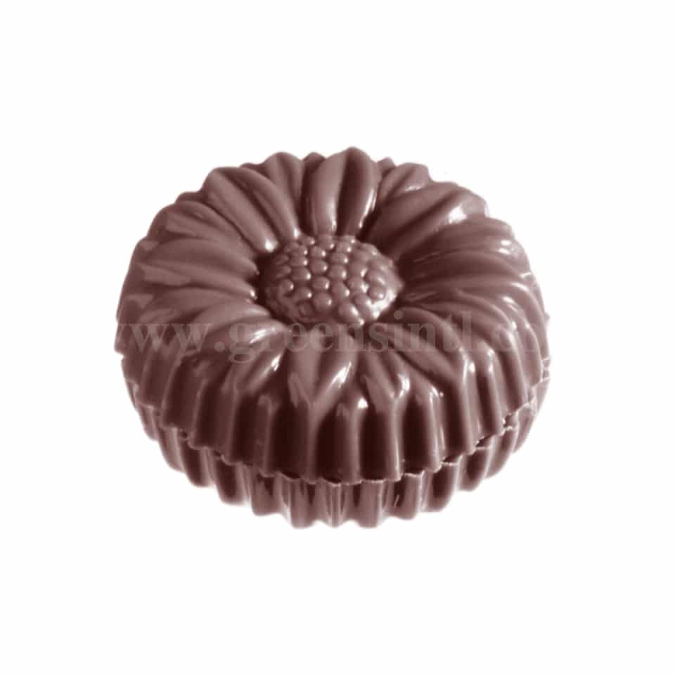 CHOCOLATE WORLD Polycarbonate Chocolate Mould Maguerite 35 x 35 x h 7 mm