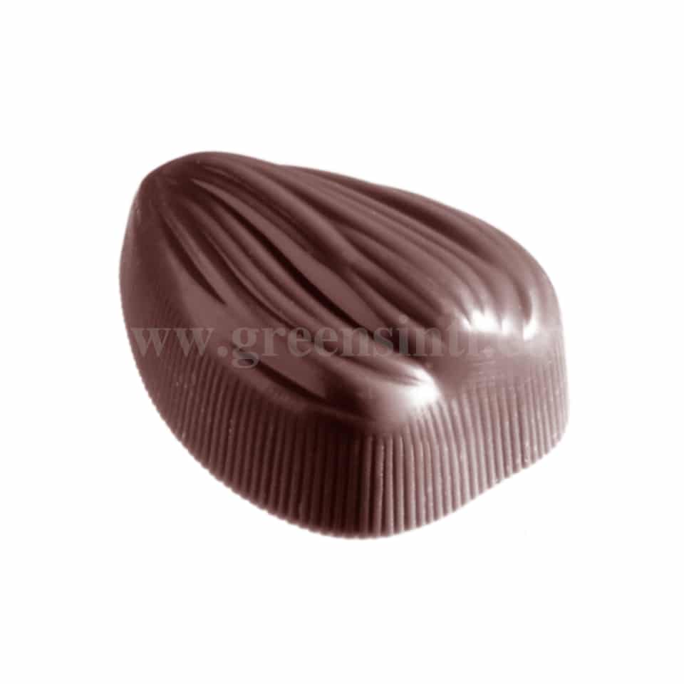 CHOCOLATE WORLD Polycarbonate Chocolate Mould Almond 43 x 30 x h 16 mm