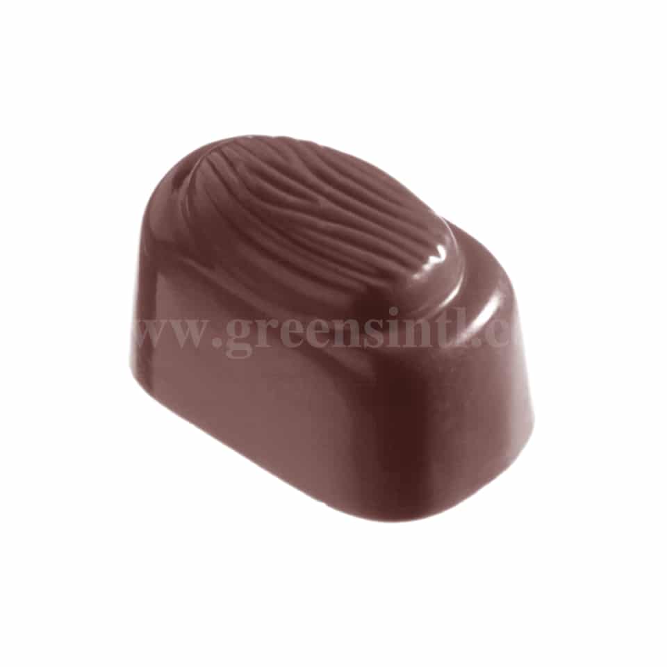 CHOCOLATE WORLD Polycarbonate Chocolate Mould Almondcube 33 x 20 x h 21 mm