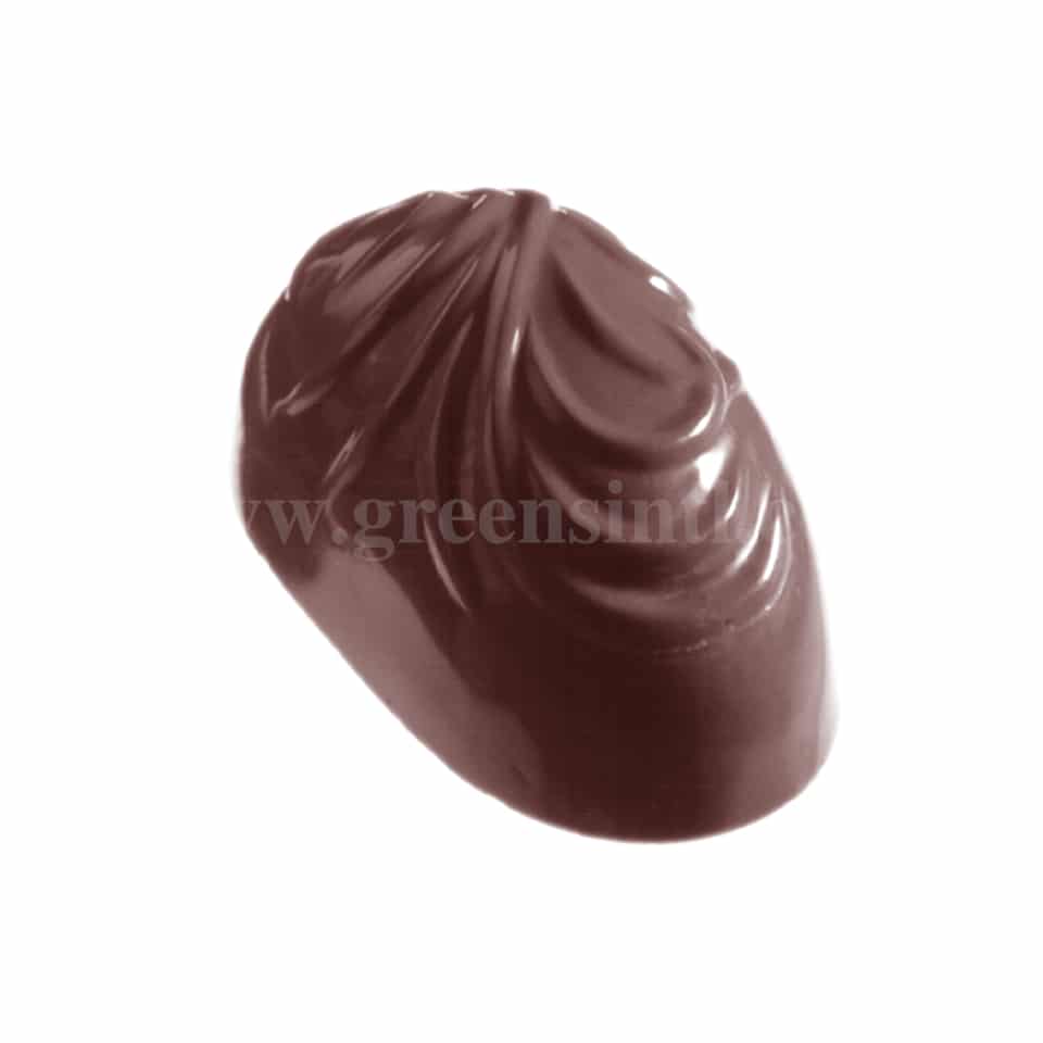 CHOCOLATE WORLD Polycarbonate Chocolate Mould Feather 41 x 24 x h 22 mm