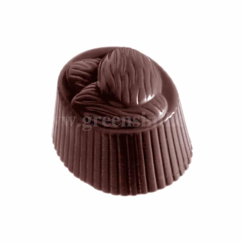 CHOCOLATE WORLD Polycarbonate Chocolate Mould Trio Of Almonds 35 x 30 x h 21 mm