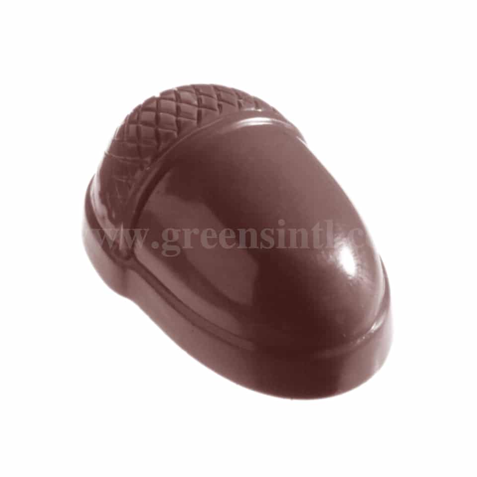 CHOCOLATE WORLD Polycarbonate Chocolate Mould Acorn 41 x 26 x h 18 mm