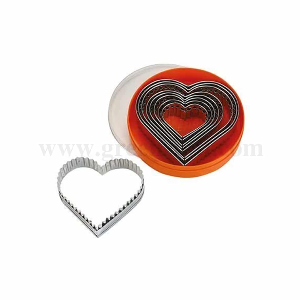 SCHNEIDER Heart Cutter Serrated Set of 9