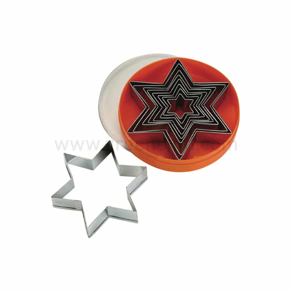SCHNEIDER Pastry Cutters Star Plain Set of 9