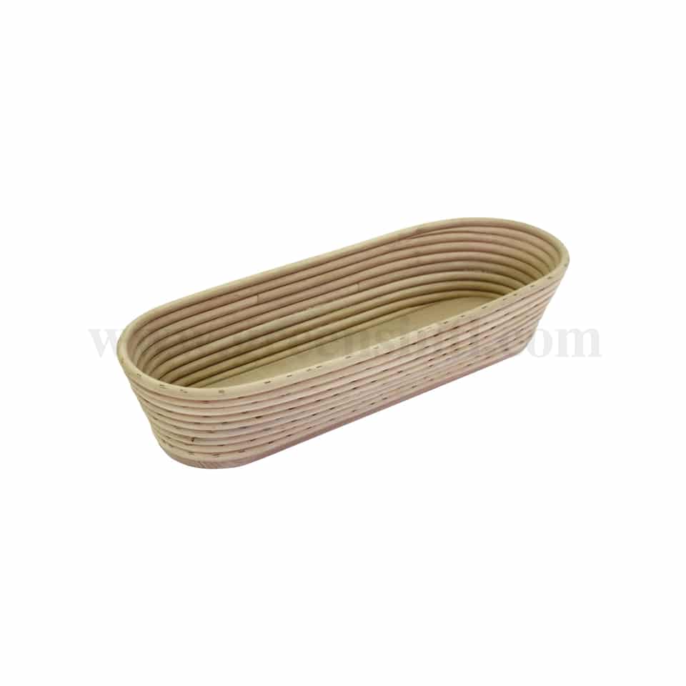 SCHNEIDER Bread Proofing Basket Oval With Wooden Bottom 430 x 130 x h90 mm-1500 g