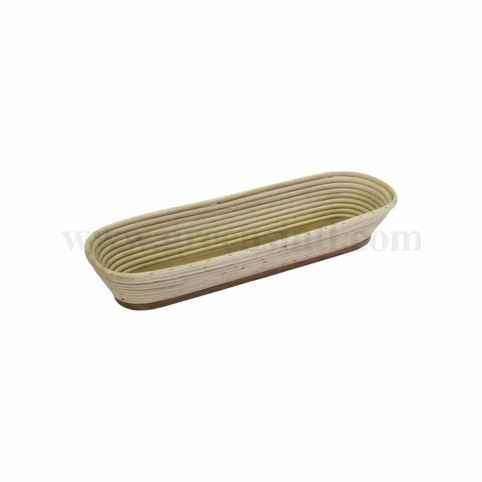SCHNEIDER Bread Proofing Basket Oval With Wooden Bottom 460 x 150 x h90 mm-2000 g