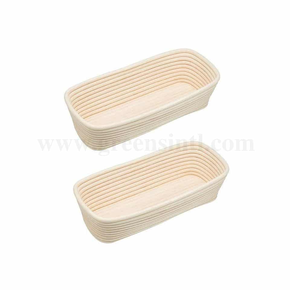 SCHNEIDER Bread Proofing Basket Long Round Edges with Wooden Bottom 600 x 160 x h100 mm-5000 g