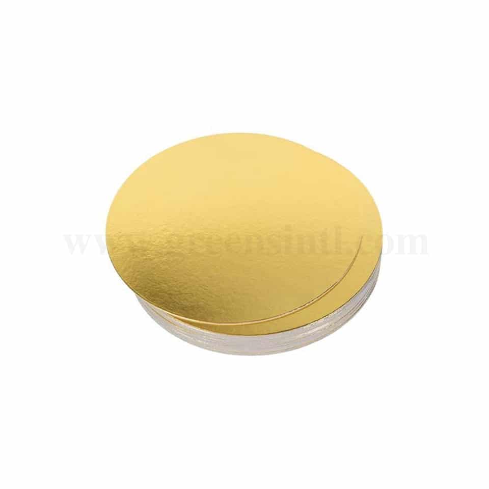 GREENS Cake Board Round Gold D 240 x H 3 mmm