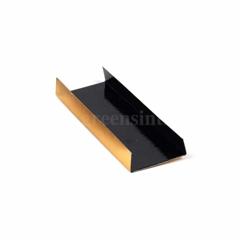 GREENS Pastry Tray Rectangle Black/Gold L 10 cm x W 4.5 cm - 200pcs