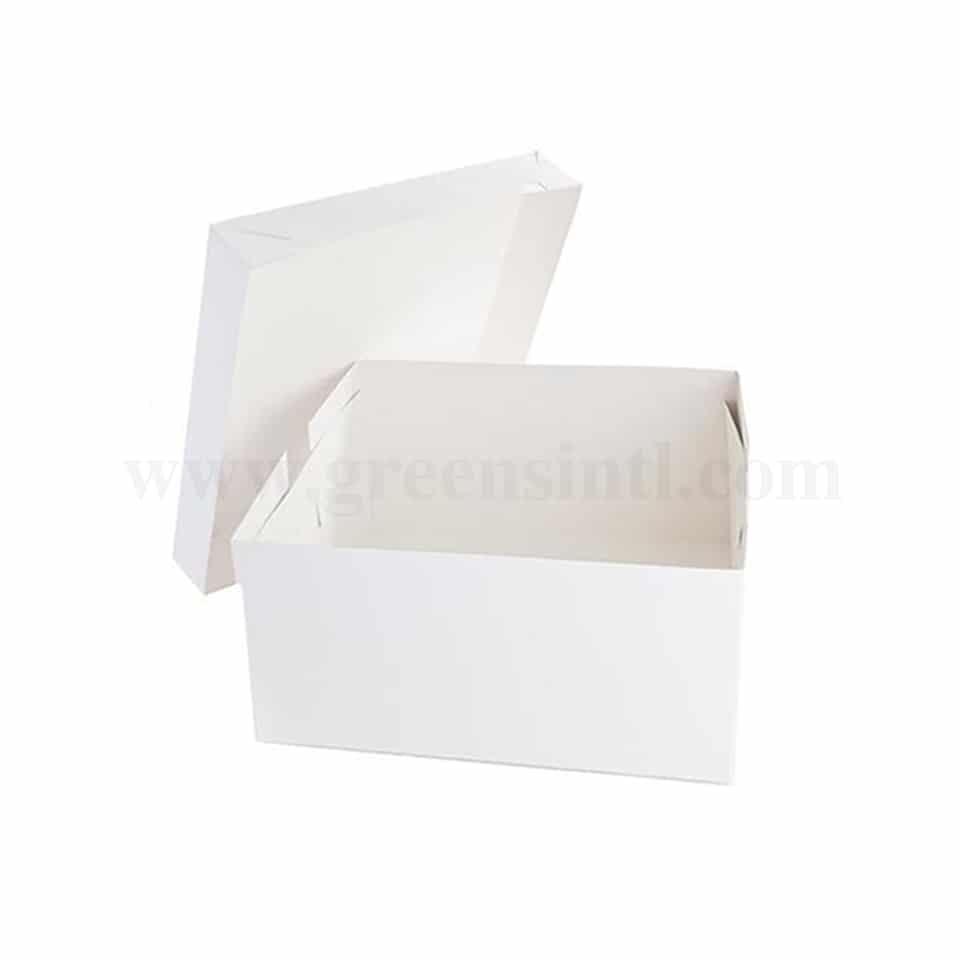 GREENS Cake Box White L 14 Inch x W 14 Inch x H 20 Inch with Top Cover