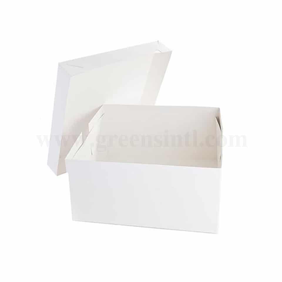 GREENS Cake Box White L 16 Inch x W 16 Inch x H 20 Inch with Top Cover
