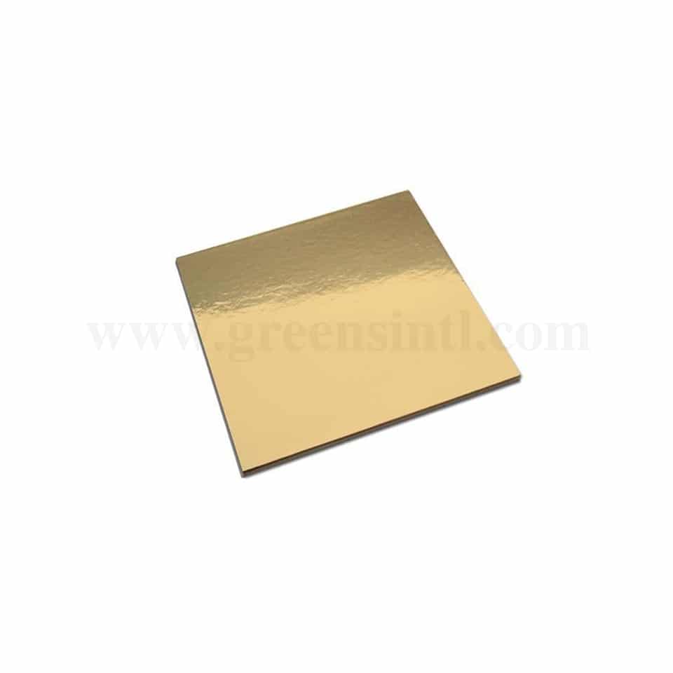GREENS Cake Board Square Gold D 10 Inch H 2 mm