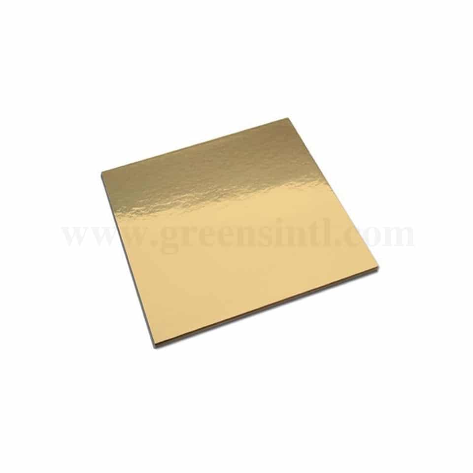 GREENS Cake Board Square Gold D 12 Inch H 2 mm