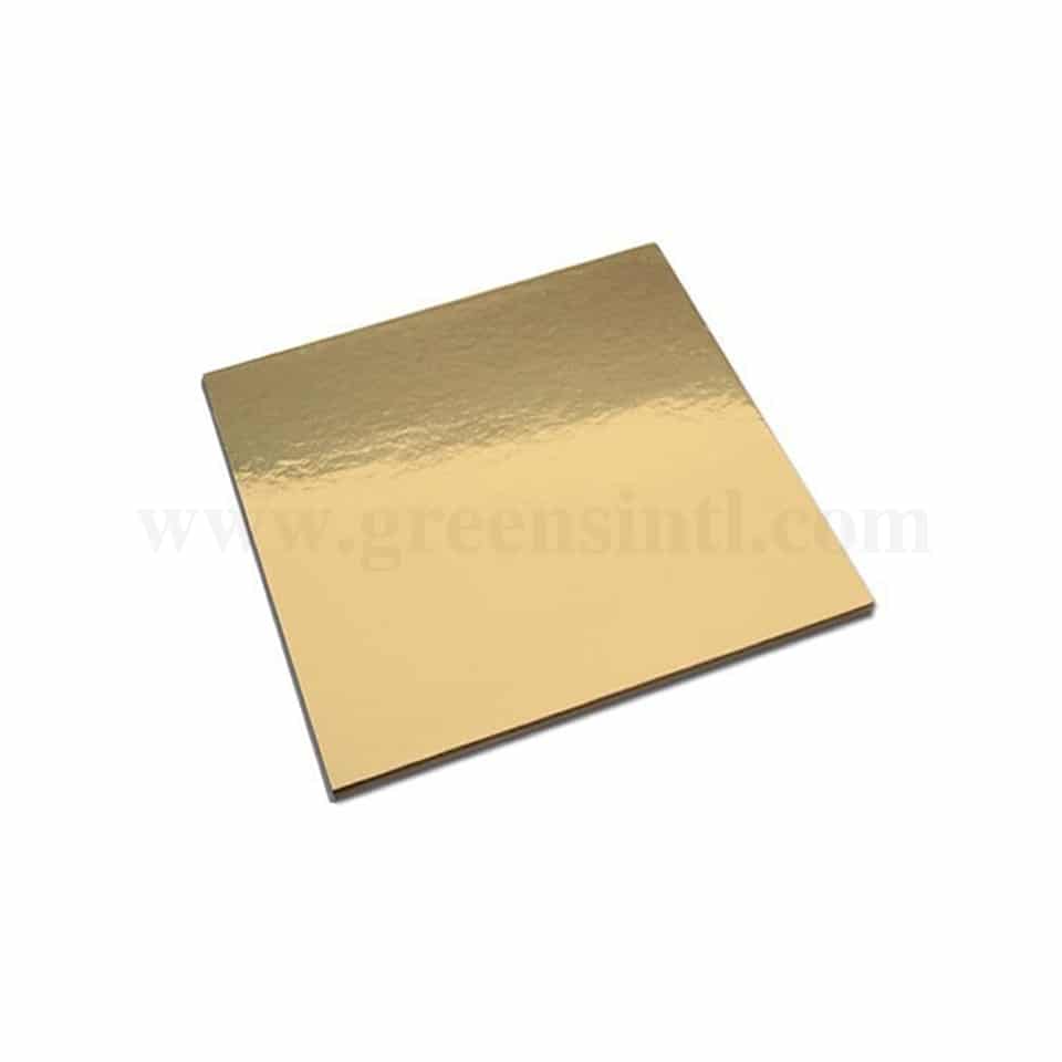 GREENS Cake Board Square Gold D 14 Inch H 3 mm