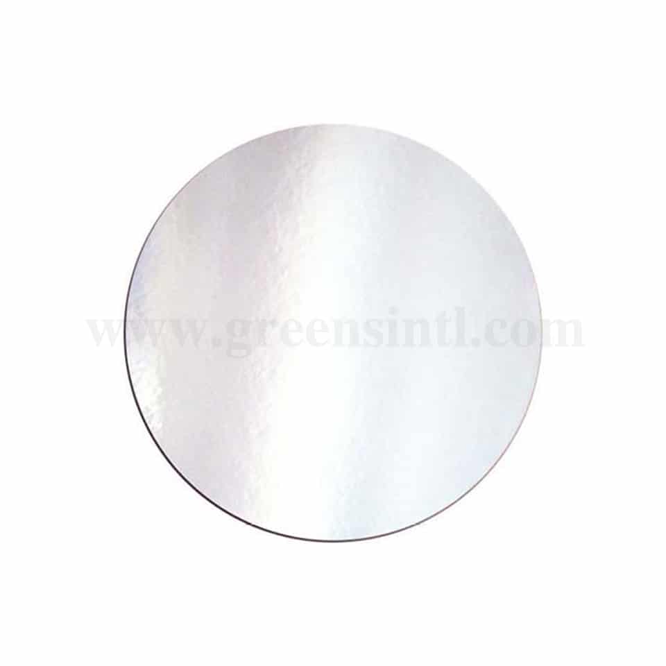 GREENS CHOICE Cake Board Round Silver D 14 Inch H 3 mm-25 Pcs