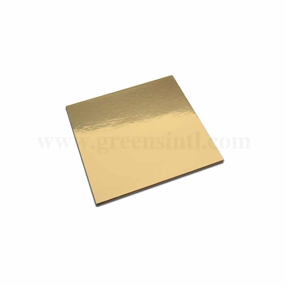 GREENS Cake Board Square Gold D 11 Inch H 2 mm